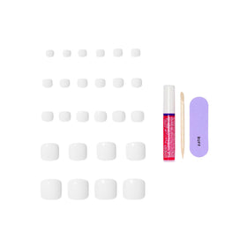 KISS Press On Toenails with included 2g nail glue and manicure stick