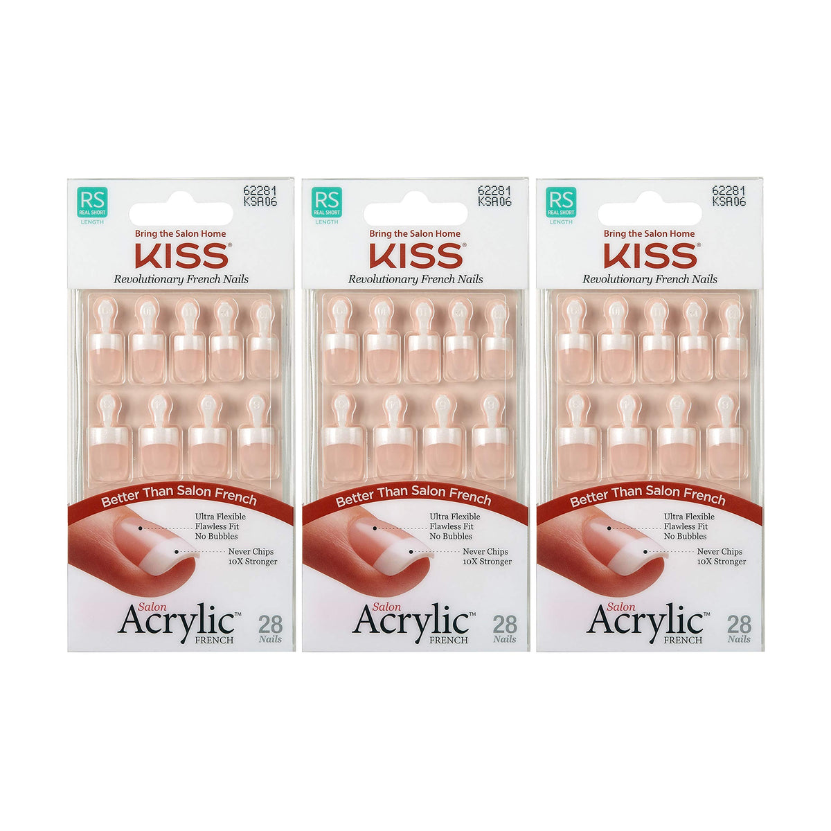 KISS Salon Acrylic French Nails Kit Pet Peeve front view