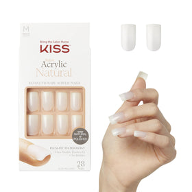 KISS Salon Acrylic Press-On Nails Euphoria French design front view
