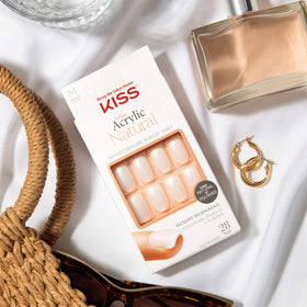 KISS Salon Acrylic Press-On Nails Euphoria with mini file and manicure stick