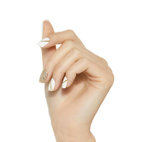 KISS Voguish Fantasy Press On Nails in hand showing comfort fit