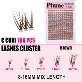 Kisslily lash clusters in various lengths laid out