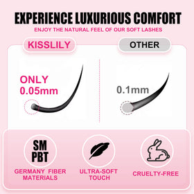 Kisslily lash clusters kit with bond and seal included