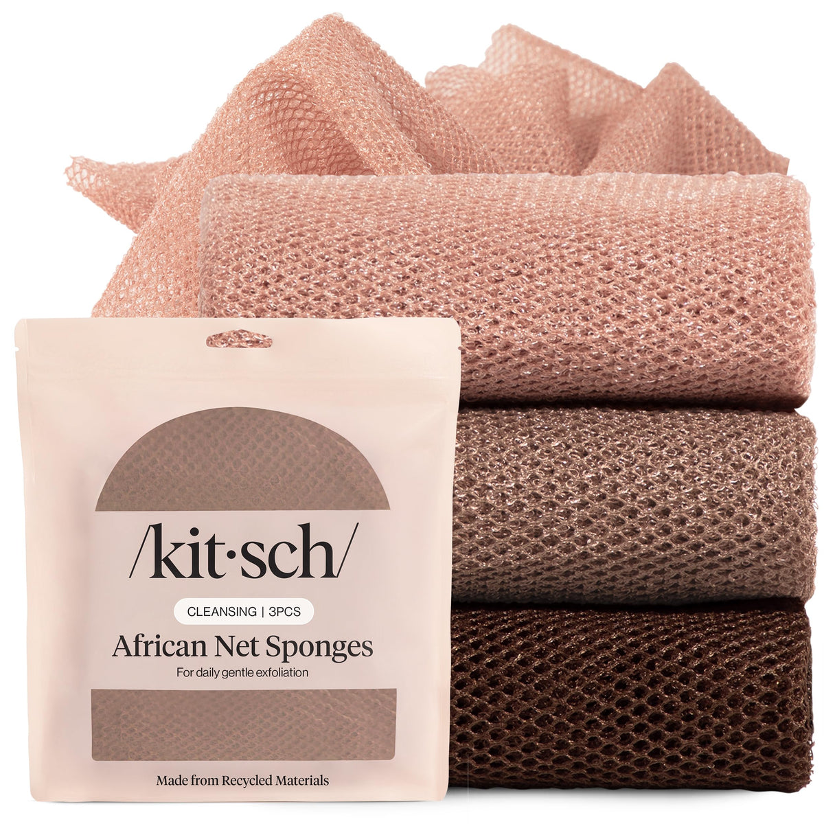 Kitsch African Net Sponge exfoliating body scrubber front view