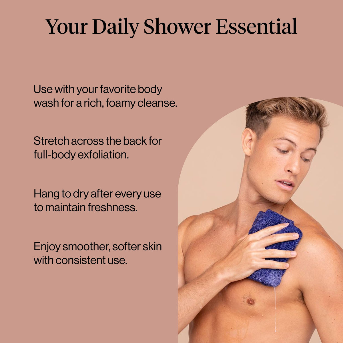 Kitsch African Net Sponge in use during a shower