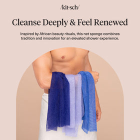 Kitsch African Net Sponge with body wash for lathering