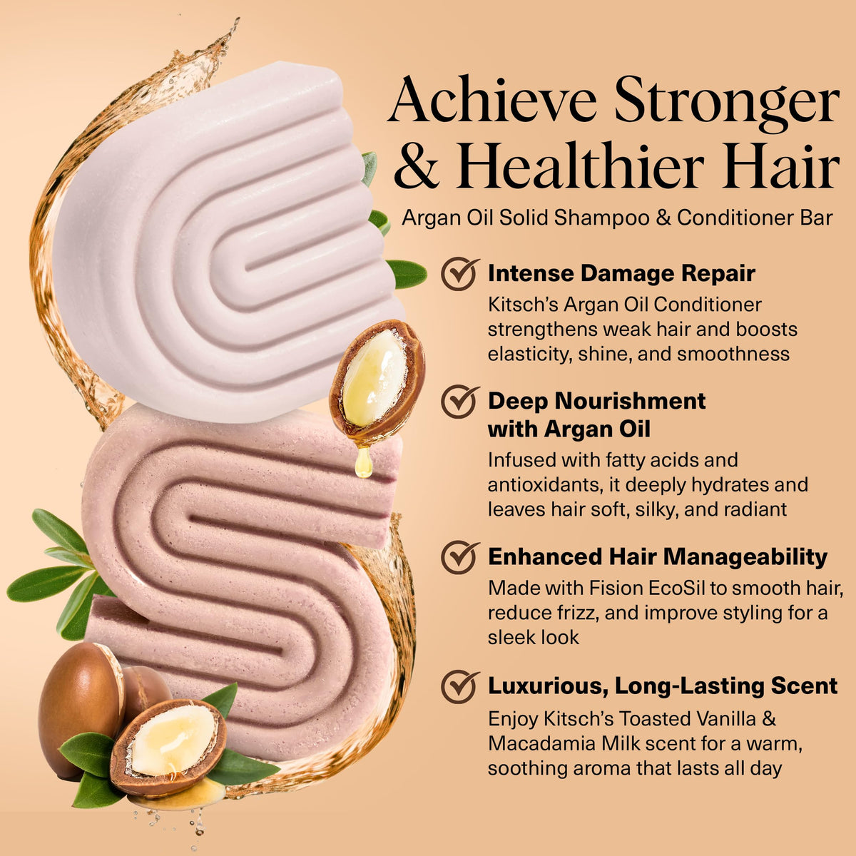 Kitsch Argan Oil Shampoo Bar close-up