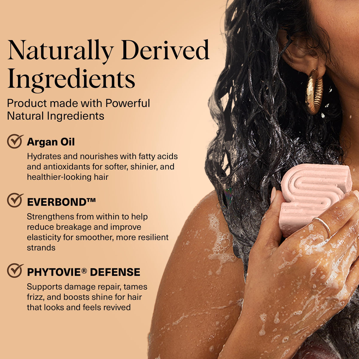 Kitsch Argan Oil Shampoo Bar in a bathroom setting