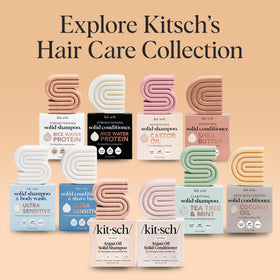 Kitsch Argan Oil Shampoo Bar in travel case