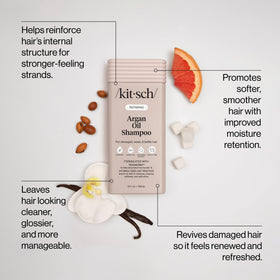 Kitsch Argan Oil Shampoo bottle with label