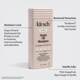 Kitsch Argan Oil Shampoo side view showing cap