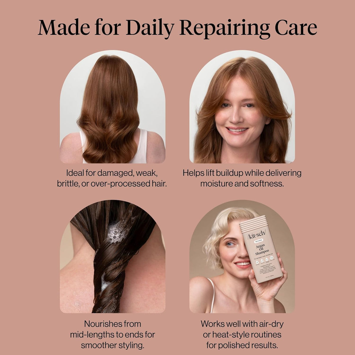 Kitsch Argan Oil Shampoo texture on hand