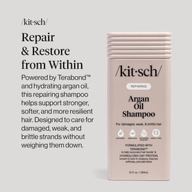 Kitsch Argan Oil Shampoo with hair care products