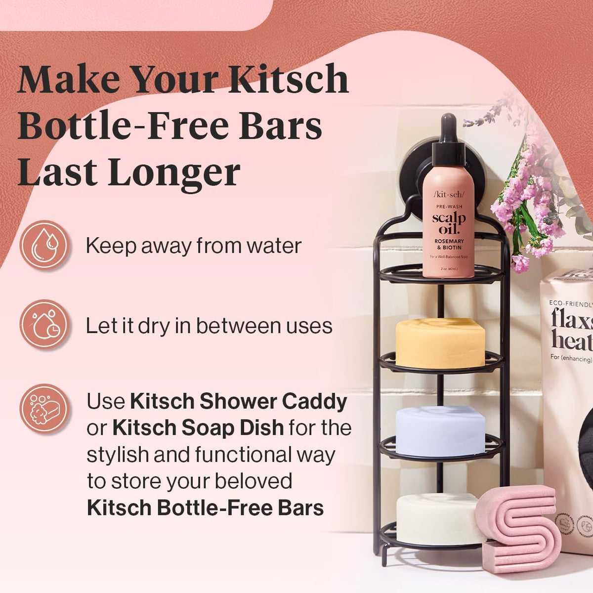 Kitsch Castor Oil Conditioner bar texture
