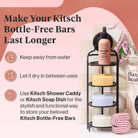Kitsch Castor Oil Conditioner bar texture