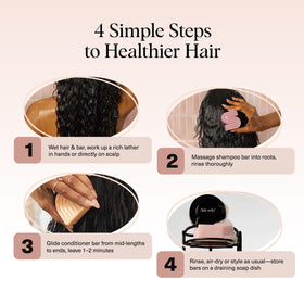 Kitsch Castor Oil Shampoo Bar in use