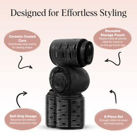 Kitsch Ceramic Hair Rollers in a travel-friendly setup