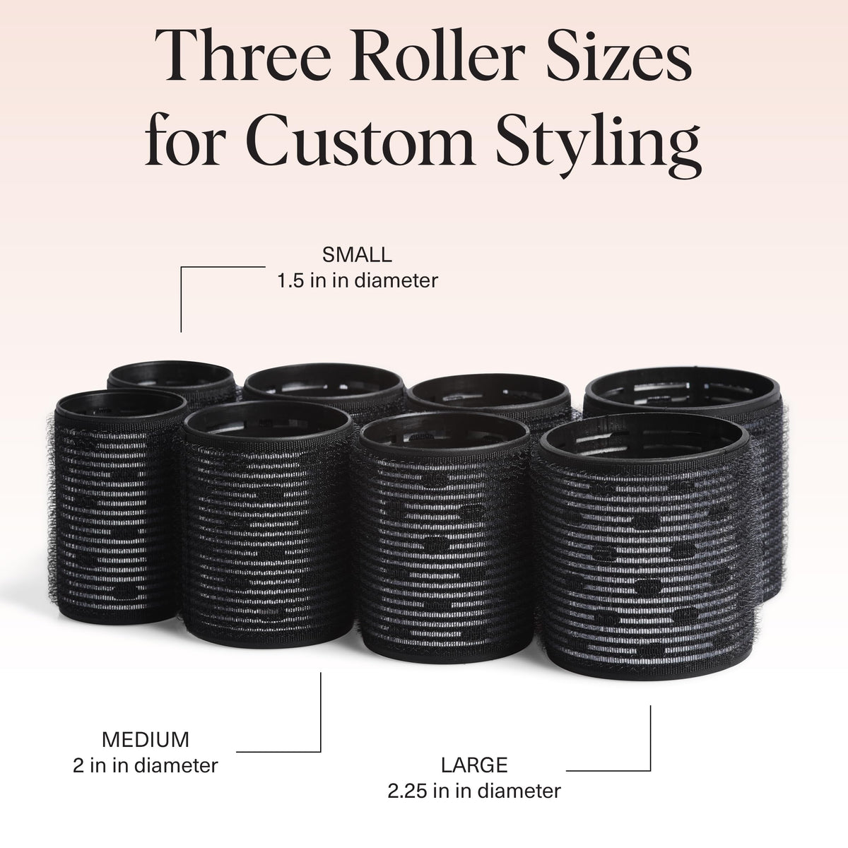 Kitsch Ceramic Hair Rollers showcasing their lightweight design