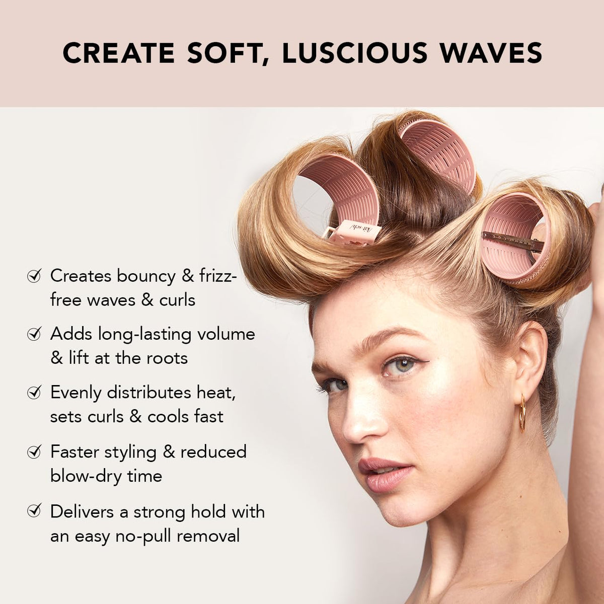 Kitsch Ceramic Hair Rollers terracotta colour close-up