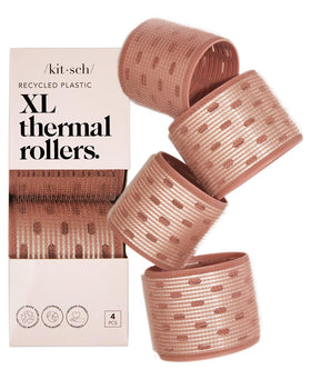 Kitsch Ceramic Hair Rollers terracotta colour front view