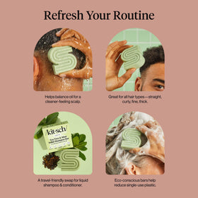 Kitsch Clarifying Tea Tree & Mint Shampoo Bar lifestyle shot