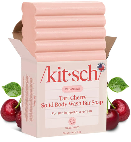 Kitsch Cleansing Tart Cherry Body Wash Bar Soap front view