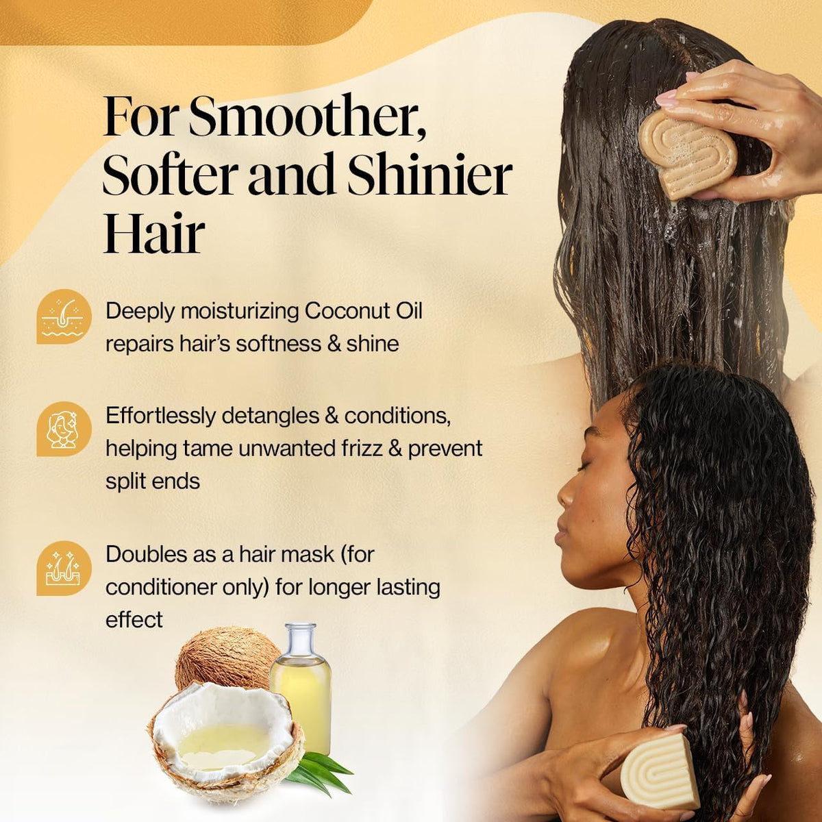 Kitsch Coconut Oil Conditioner bar close-up
