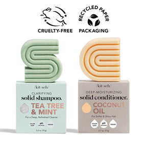 Kitsch Coconut Oil Conditioner Bar in use