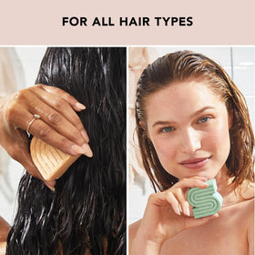 Kitsch Coconut Oil Conditioner Bar showing shine