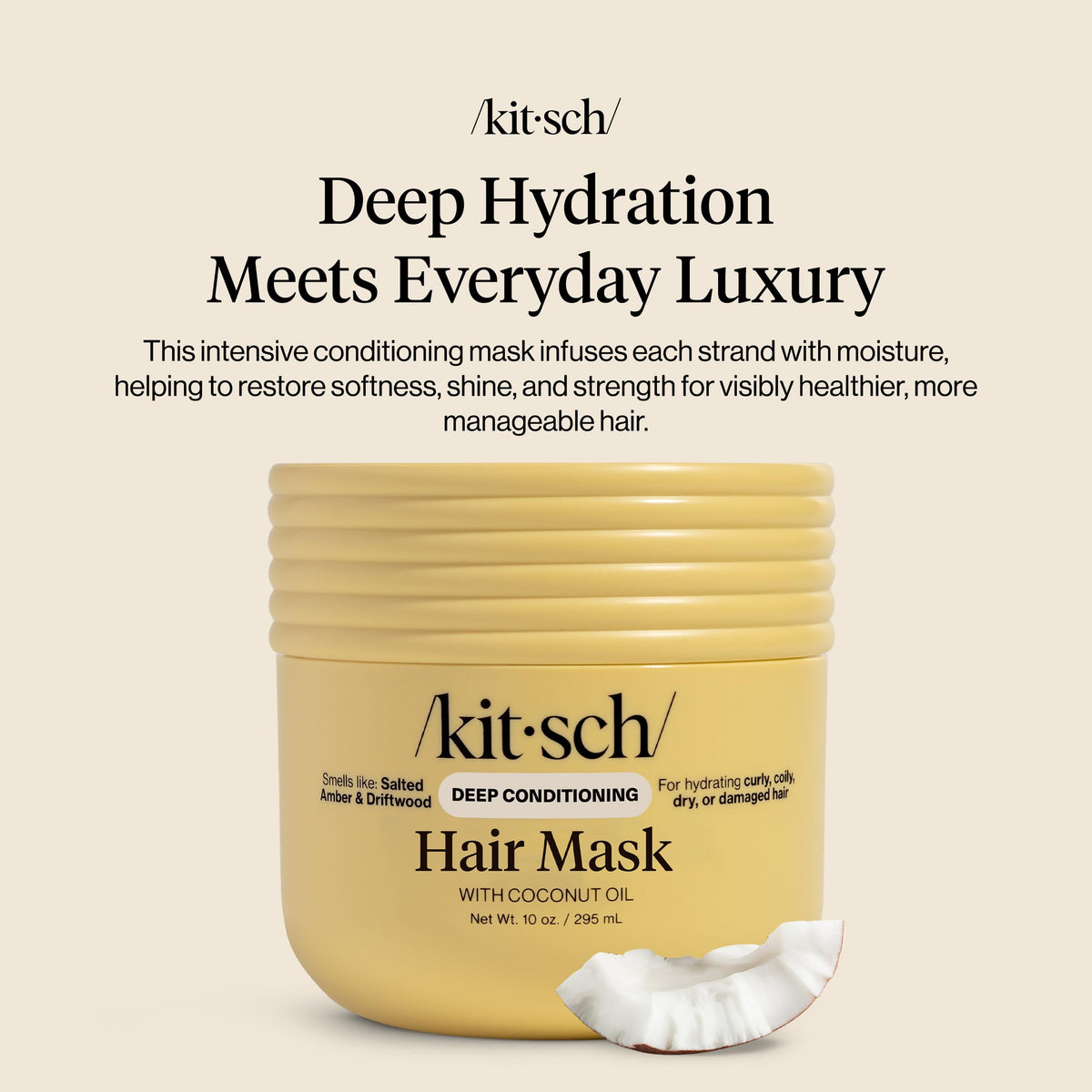 Kitsch Coconut Oil Hair Mask creamy texture close-up