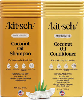 Kitsch Coconut Oil Shampoo and Conditioner Set front view