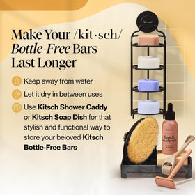 Kitsch Coconut Oil Shampoo and Conditioner Set on a bathroom counter