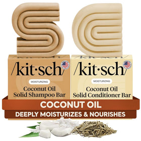 Kitsch Coconut Oil Shampoo and Conditioner Set packaging front view