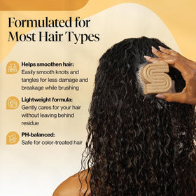 Kitsch Coconut Oil Shampoo Bar being used in shower
