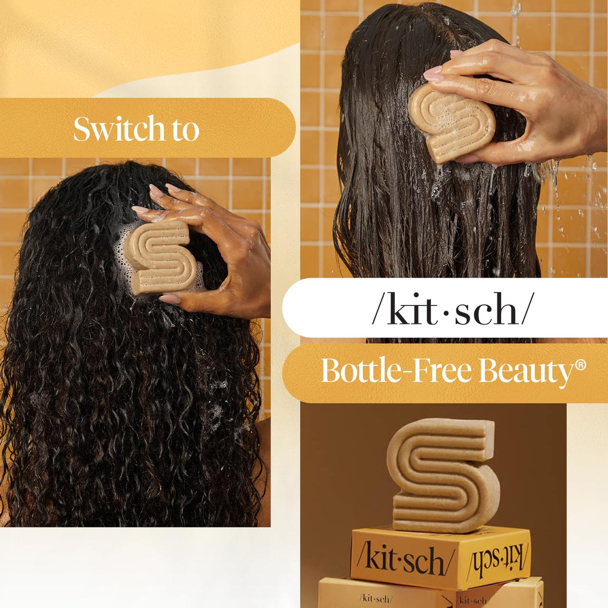 Kitsch Coconut Oil Shampoo Bar packaging side view