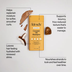 Kitsch Coconut Oil Shampoo bottle with label