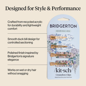 Kitsch Creaseless Hair Clips 4pcs in use during a skincare routine