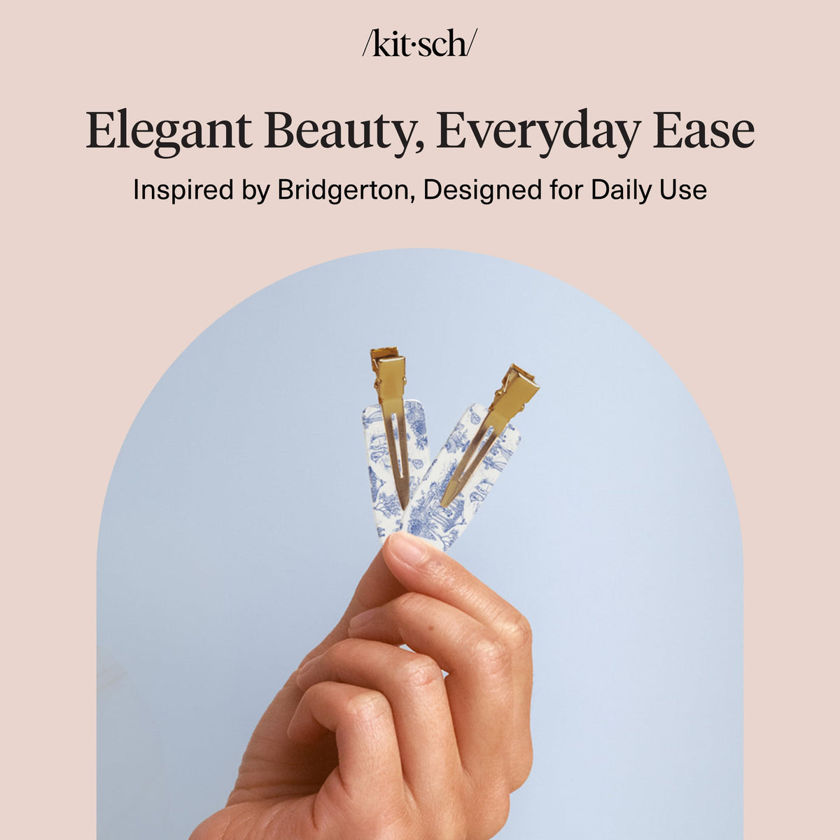 Kitsch Creaseless Hair Clips 4pcs with hair styling tools