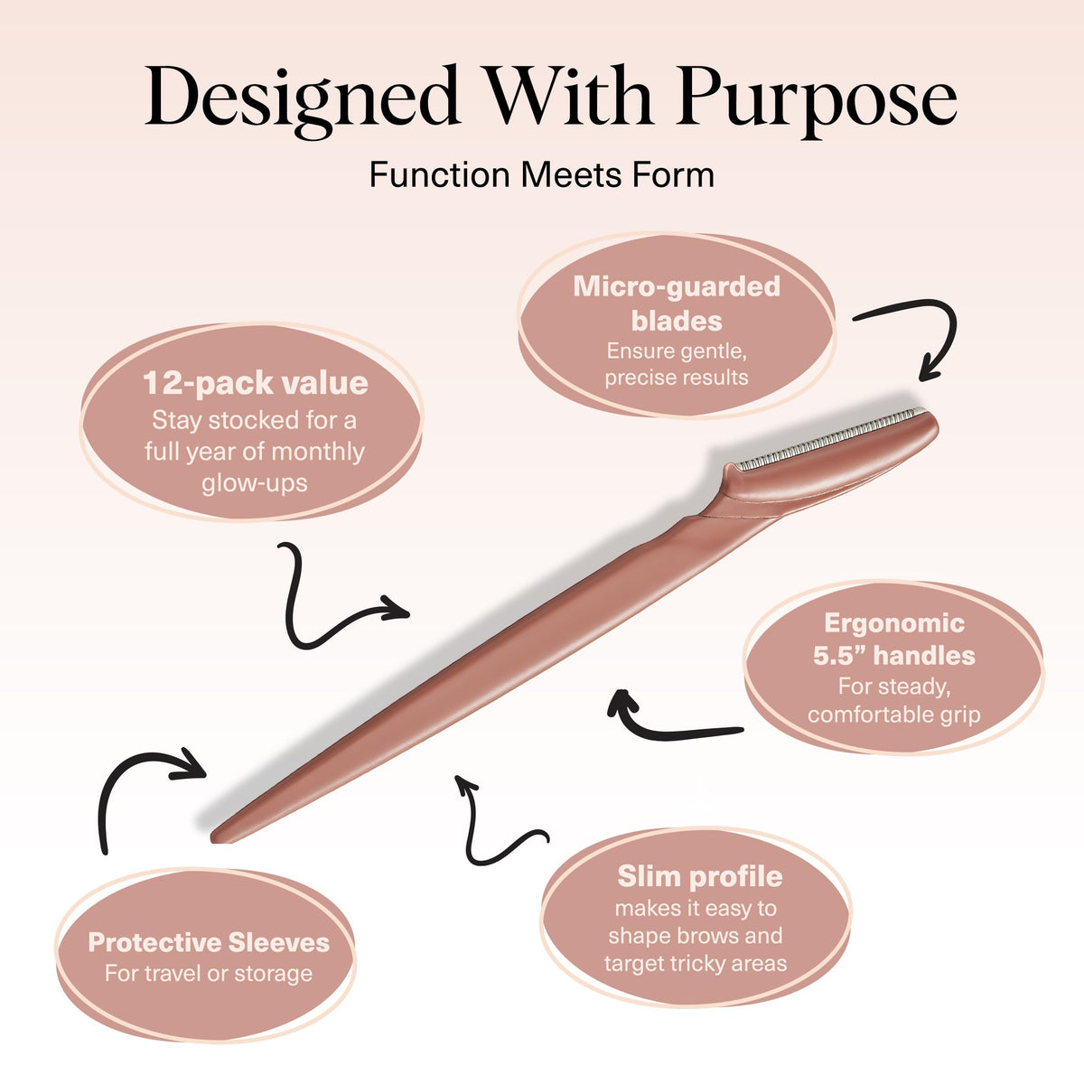 Kitsch Dermaplane Razor being used on skin