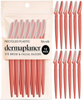Kitsch Dermaplane Razor for Women in coral, front view