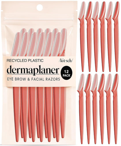 Kitsch Dermaplane Razor for Women in coral, front view