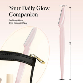 Kitsch Dermaplane Razor for Women, lifestyle scene with beauty products