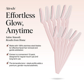Kitsch Dermaplane Razor for Women, side view showing blade
