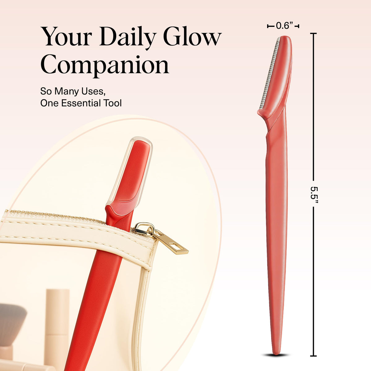 Kitsch Dermaplane Razor in use on skin