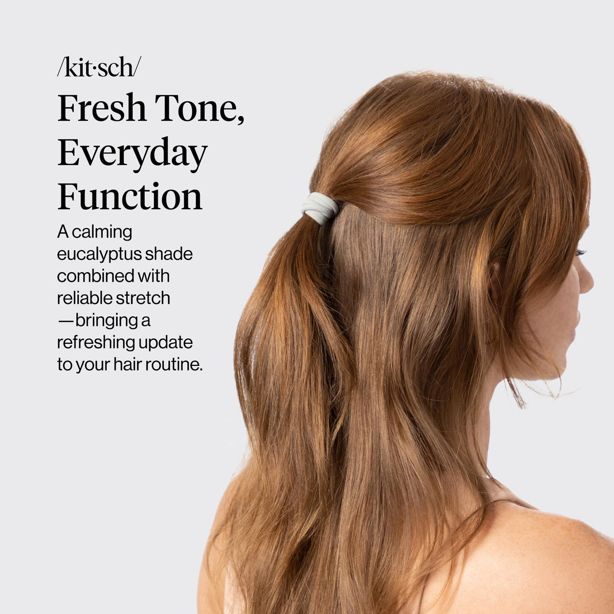 Kitsch Elastic Hair Ties Eucalyptus packaging