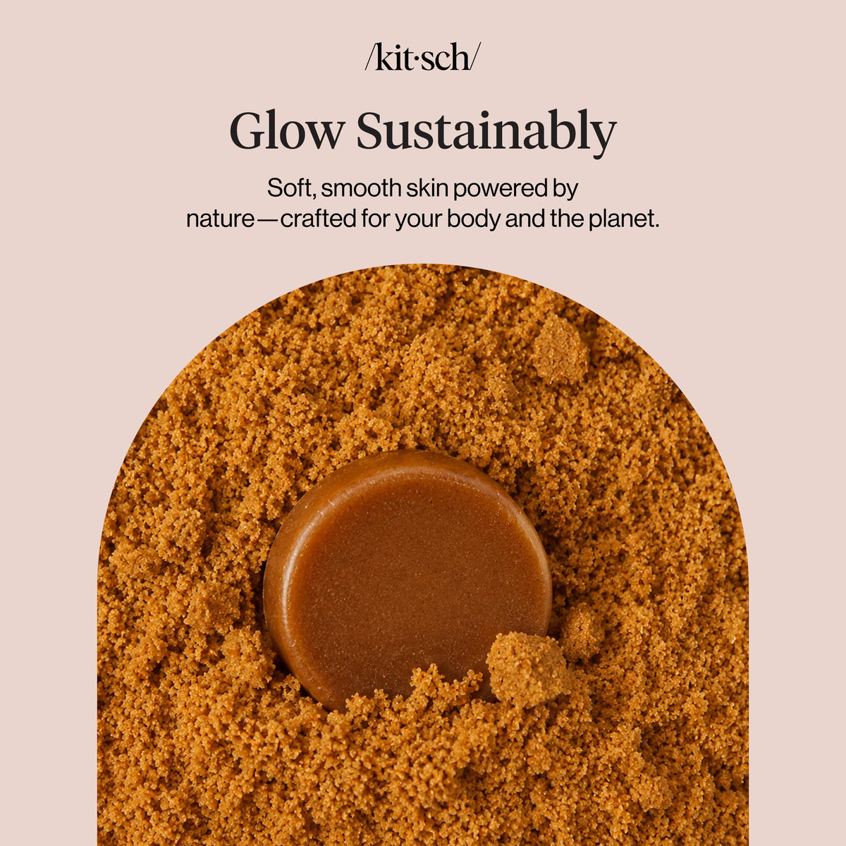 Kitsch Exfoliating Sugar Scrub Body Wash Bar Soap on a bathroom counter