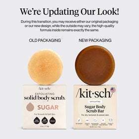Kitsch Exfoliating Sugar Scrub Body Wash Bar Soap packaging