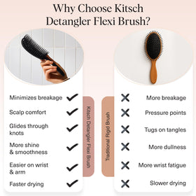 Kitsch Flexi Flow Detangler Brush bristles close-up