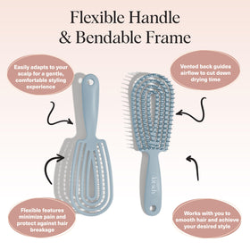 Kitsch Flexi Flow Detangler Brush bristles close-up