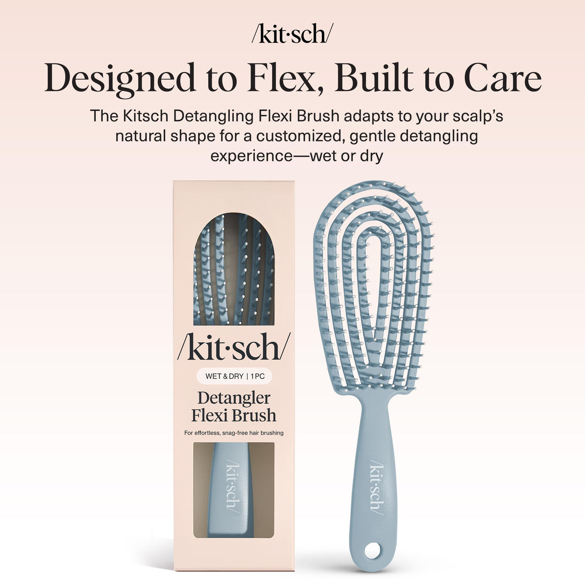 Kitsch Flexi Flow Detangler Brush packaging